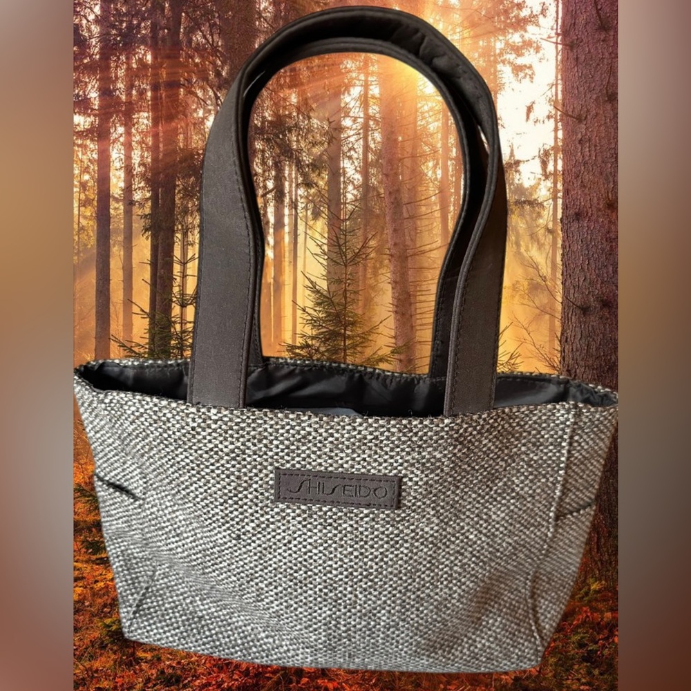 Shiseido Brown Tweed Mini Bag